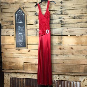 Long red formal/evening gown Sz S